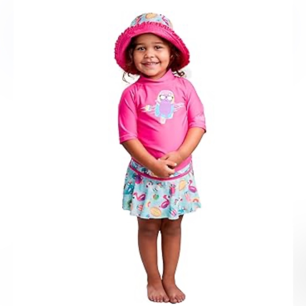 UV Skinz little Girls bathing suit set